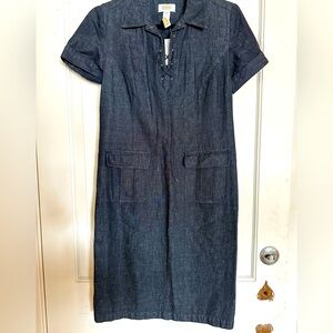 Denim Talbots size 6 dress. Tags on.